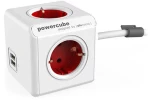 Allocacoc PowerCube | Extended USB | Boston Red (1402RD/DEEUPC)