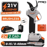 NAKAYAMA Pro Ψαλίδι Κλάδου Μπαταρίας 21V, Brushless, Προοδευτική Κοπή 0-15mm/0-40mm,0.9kg EC1440