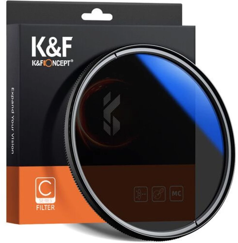 K&F Concept 52mm Blue Multi-Coated Circular Polarizer Slim Filter