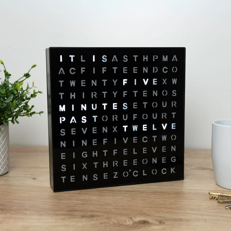 The Source – LED Word Clock – Μοντέρνο Ρολόι με Χρόνο σε Λέξεις