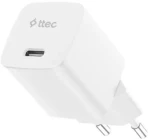 ttec SmartCharger GAN 45W PD Travel Fast Charger  White (2SCG45B) (TTEC2SCG45B)