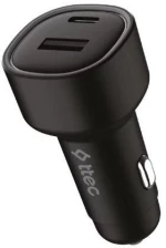 ttec SmartCharger Duo PD 48W In car Fast Charger USB-C+USB-A (2CKP02S) (TTEC2CKP02S)