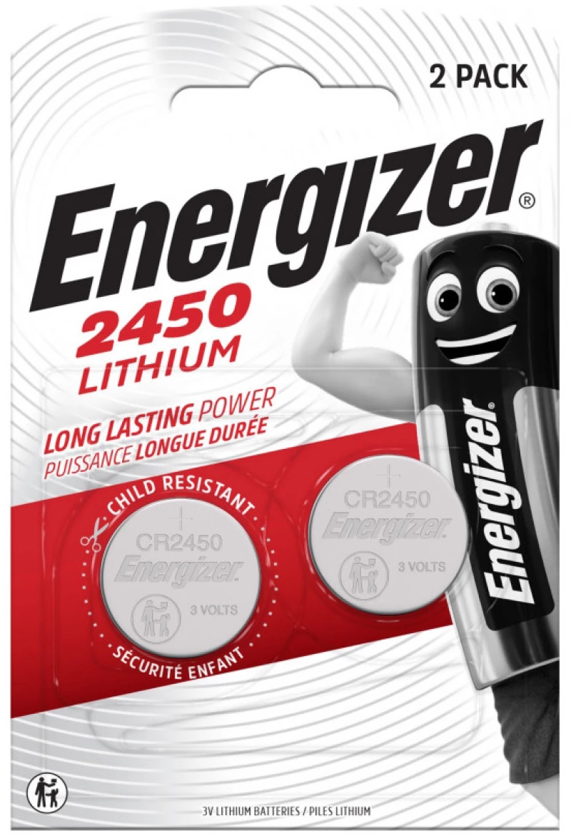 ENERGIZER ΜΠΑΤΑΡΙΕΣ ΝΟΜΙΣΜΑΤΟΣ ΛΙΘΙΟΥ CR2450 3V Li-ion  1 ΤΕΜ. 2/BLISTER