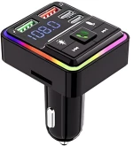 Πομπός FM Αυτοκινήτου MP3 με RGB Φωτισμό & Θύρες USB Type-C