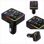 Πομπός FM Αυτοκινήτου MP3 με RGB Φωτισμό & Θύρες USB Type-C