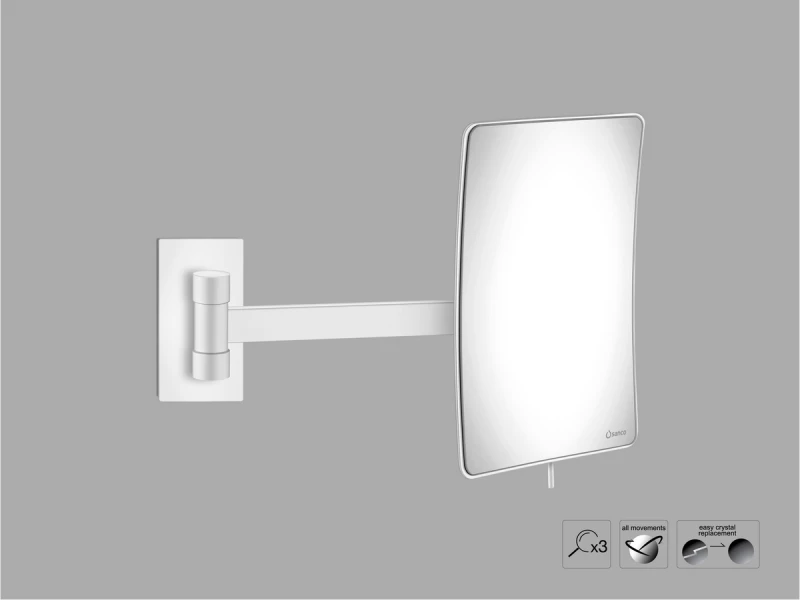 Sanco Cosmetic mirrors Μεγεθυντικός καθρέπτης x3 Λευκό ματ MR-305-Μ101