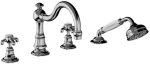 Horus Montmartre Classic Collection - 4 Hole Deck Bath / Shower Set - Polished Nickel 07.466-NB
