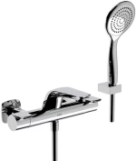 Horus Naja Contemporary Collection - Complete Exposed Thermostatic Wall Bath-shower Mixer - Chrome 48.714-CH