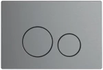 S line - Πλακέτα για εντοιχ. καζανάκι Gun metal light 15320