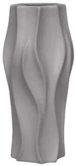 Βάζο Κυμματιστό 15-30891-60 14,5x30,2cm Grey Marhome Κεραμικό