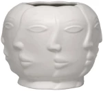 Βάζο Πρόσωπα 15-30901-20 19,5x17cm White Marhome Κεραμικό