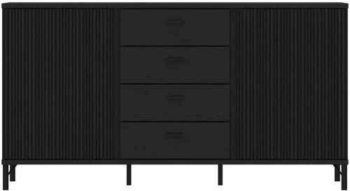 Μπουφές Saka 162908119 150x40x87cm Black Μοριοσανίδα,Mdf