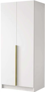 Ντουλάπα Δίφυλλη Bono 162786259 100x58x215cm White-Gold Δίφυλλη