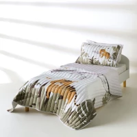 Κουβερλί Παιδικό Canopy (Σετ 2τμχ) White-Greige Kentia Μονό 160x220cm Microfiber-Hollowfiber