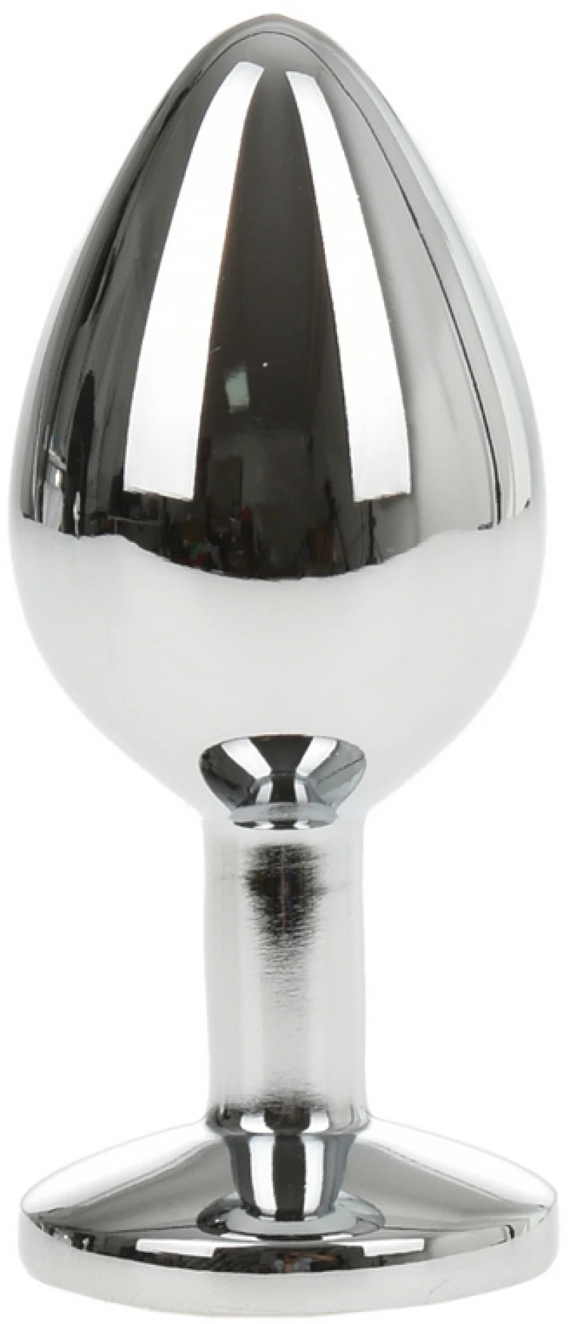Metallic Anal Stop Buttplug Medium Silver / Black Passion Labs