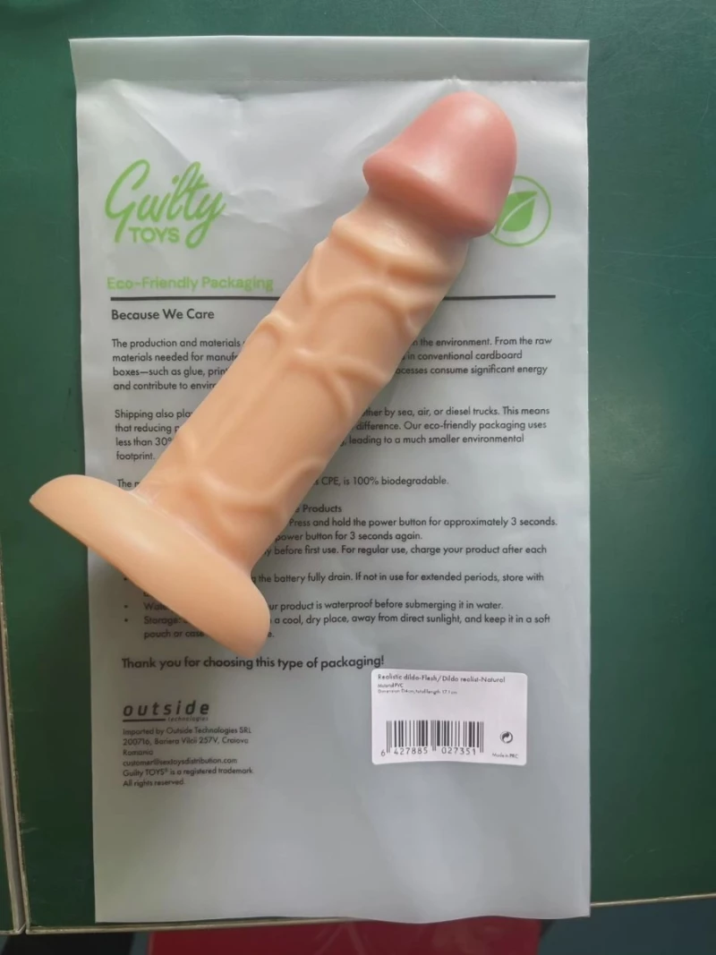 Steve Realistic Dildo with Suction Cup, PVC, Flesh, 17.1 cm, Gui