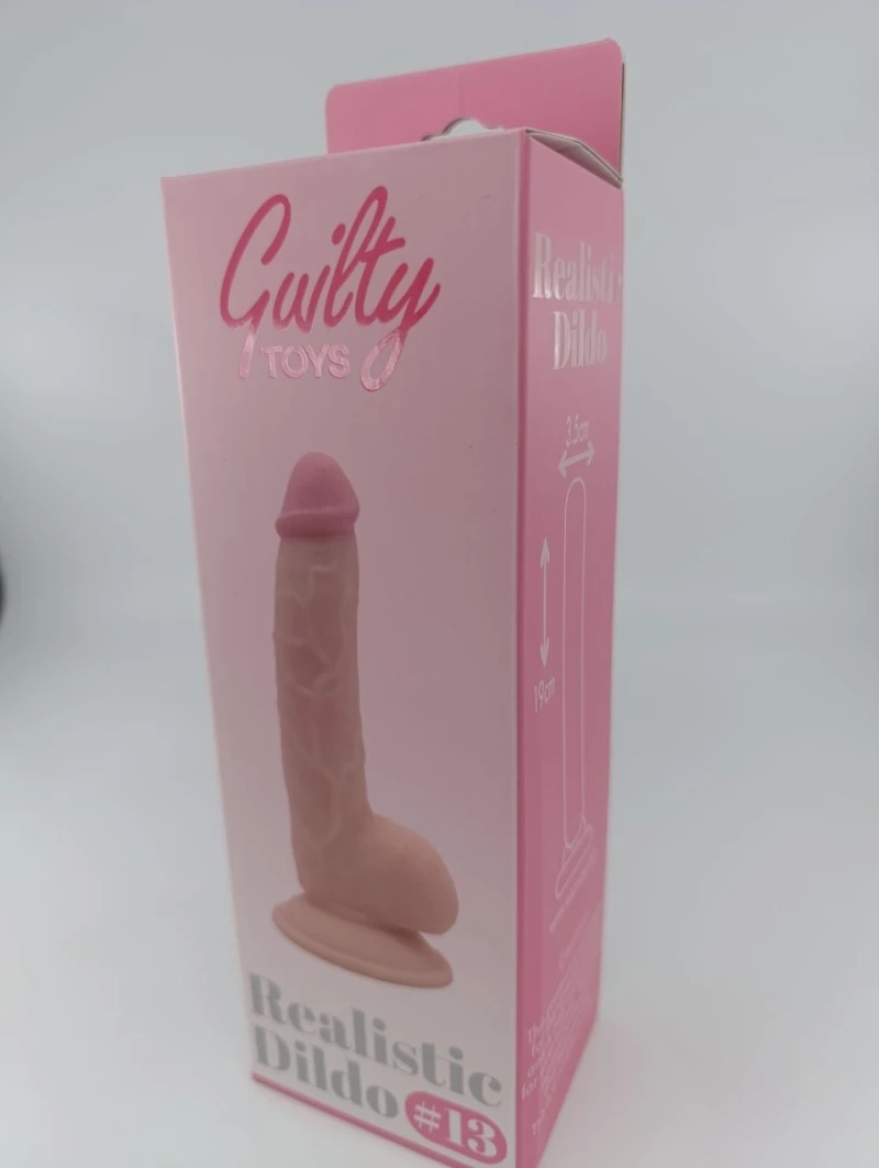 No. 13 Realistic Dildo, Flesh, 19 cm