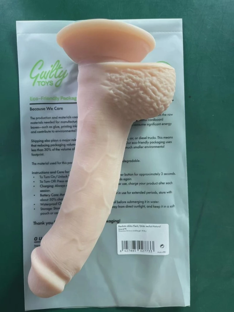 Javier Realistic Dildo with Suction Cup at the Base, Premium TPE