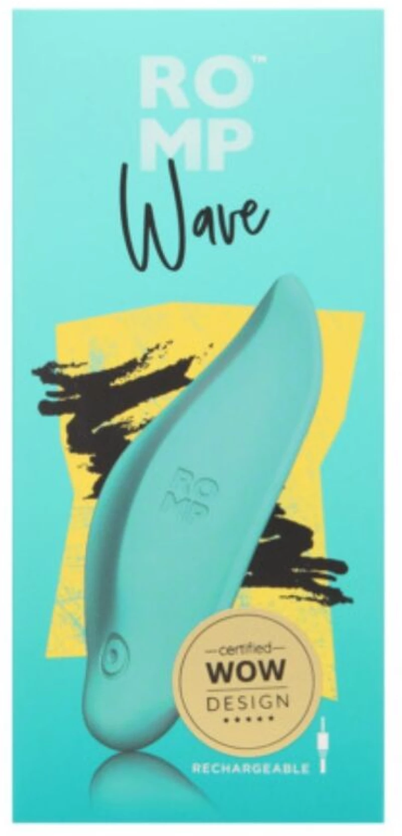 ROMP - WAVE VIBRATOR CLITORAL STIMULATOR ERGONOMIC SHAPE AQUA GREEN