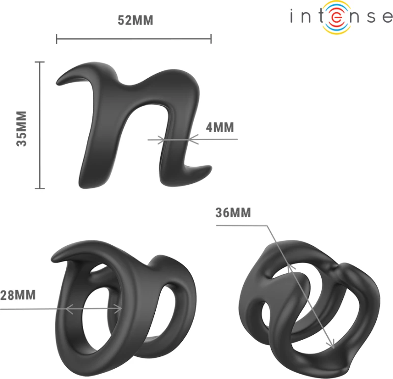 INTENSE - NIKOLAJ ADJUSTABLE PENIS RING MODEL 8