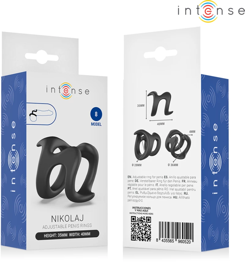 INTENSE - NIKOLAJ ADJUSTABLE PENIS RING MODEL 8