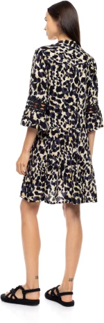 Γυναικείο Beachdress Pink Label - YELLOW LEOPARD - 3/4 Μανίκι - Viscose