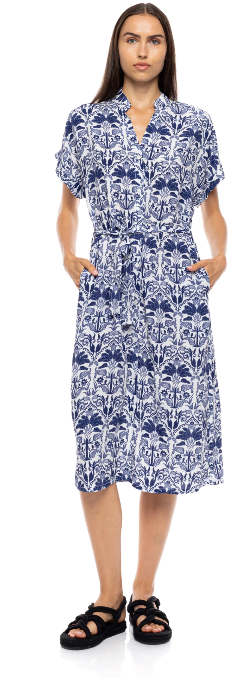 Γυναικείο Beachdress Pink Label - BLUE TROPICAL - Σεμιζιέ - Maxi - Viscose
