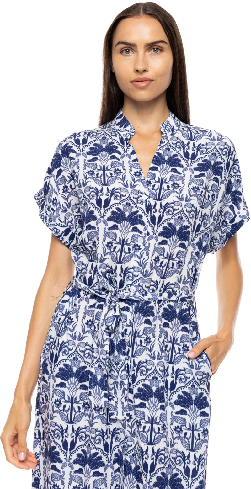 Γυναικείο Beachdress Pink Label - BLUE TROPICAL - Σεμιζιέ - Maxi - Viscose