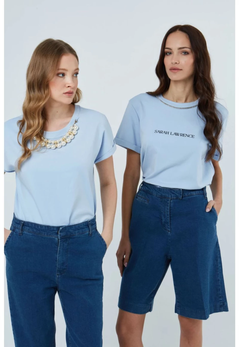 SARAH LAWRENCE Γυναικεία μπλέ τζιν βερμούδα 262-4703 BLUE