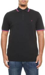 MAXFORT Ανδρική μαύρη πόλο πικέ μπλούζα 5001-999 Black