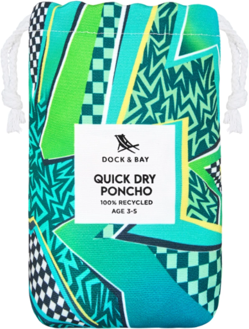 Dock & Bay Παιδικό πόντσο Quickdry 3-5 Ετών Tide Skater Microfiber 5061011625410
