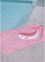 Monnëka Πετσέτα Θαλάσσης 160x90cm Pink Whale  61-93518