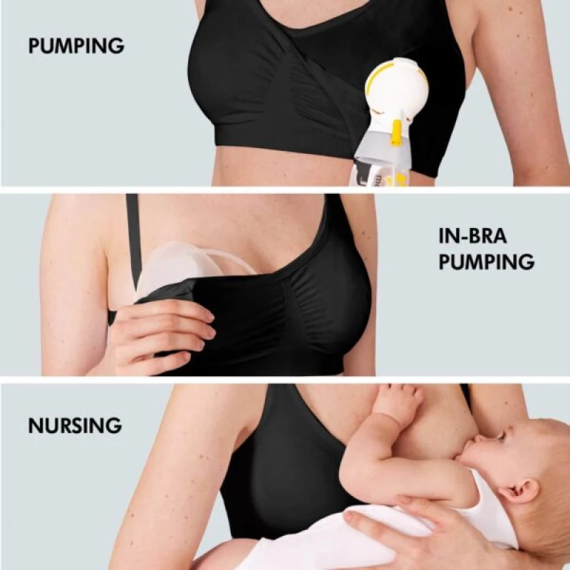 Medela Στηθόδεσμος Θηλασμού & Άντλησης 3in1 Nursing and Pumping Bra Μαύρο Medium 101043829