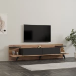 Έπιπλο τηλεόρασης Astry pakoworld καρυδί με ανθρακί 180x36,8x45εκ