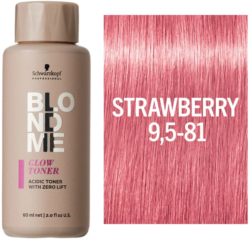 SCHWARZKOPF Professional GLOW TONER Acidic Toner with Zero Lift 9.5-81 STRAWBERRY 60ml