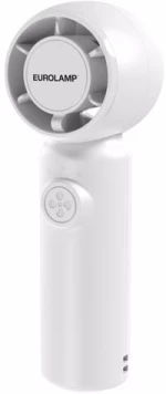 Eurolamp Ανεμιστήρας Χειρός Επαναφορτιζόμενος Φ4cm 3W Λευκό 300-20554