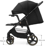 Καρότσι Μωρού Kinderkraft TRIG 3 ONYX BLACK με δίσκος φαγυτού