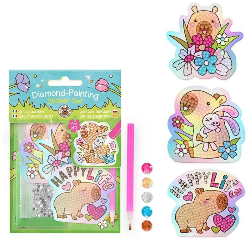 Diamond Sticker Set Trend Happy Spring Time Capybara 967572