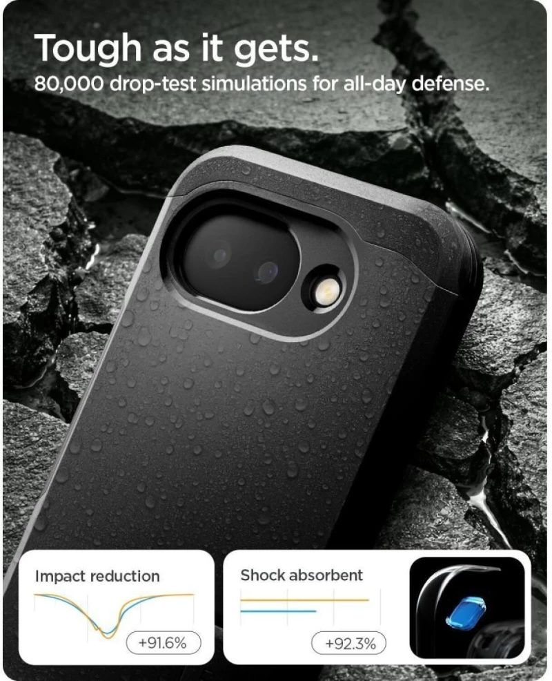 Θήκη Google Pixel 10a Spigen Tough Armor MagFit Ανθεκτική με MagSafe & KickStand - Black (ACS11280)
