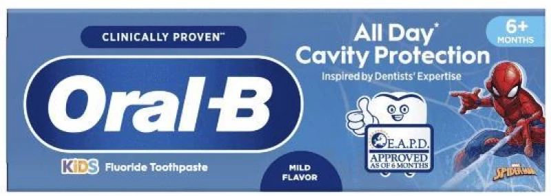 ORAL B Οδοντόκρεμα Kids Spiderman Για 6+ Μηνών 60ml