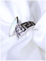 Δαχτυλίδι Γυναικείο Ασήμι 925 Με Λευκό Οπάλ 527375-1-Μπλε