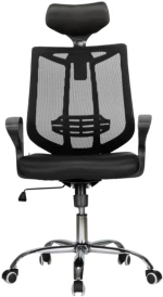 DELI HEADREST MESH CHAIR BLACK