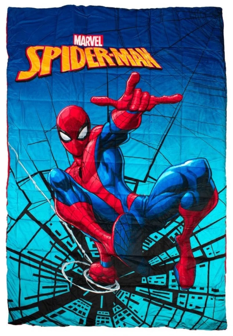 Κουβερτοπάπλωμα Flannel-Sherpa Marvel Spider-Man 13 160X250 Turquoise-Blue