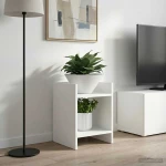 Βάση φυτών με ράφι 2 pcs Λευκός 30 x 30 x 40 cm Λευκό 899611