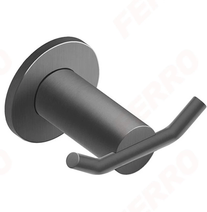 Άγκιστρο Μπάνιου Διπλό Ferro Ciriculus Gun Metal PVD (ASM06GM)