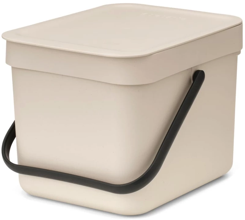 Brabantia 1010467 Κάδος απορριμμάτων Sort&Go 6L, Soft Beige