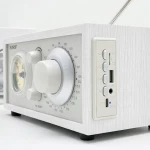 NS-808BT-W Retro Φορητό Ραδιόφωνο Επαναφορτιζόμενο με Bluetooth και USB Λευκό