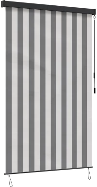 vidaXL Ρόλερ Γκρι και Λευκό 160 x 250 cm Ύφασμα και Αλουμίνιο