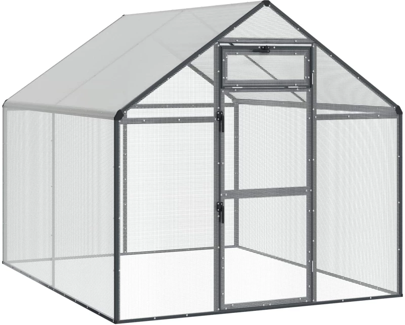 vidaXL Κλουβί Πουλιών Ανθρακί 181,5 x 221 x 173,5 εκ
