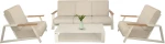 ΣΕΤ ΣΑΛΟΝΙ 4ΤΜΧ LAITH HM6551.02 ΑΛΟΥΜΙΝΙΟ & ΜΑΞΙΛΑΡΙΑ ΣΕ ΚΡΕΜ